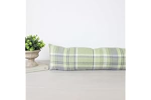 HARRISON CROPPER Elgin Sage Tartan Draught Excluder