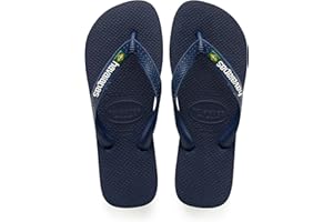Havaianas - Brasil Logo, Infradito Iconiche, Comode E Resistenti, Strisce con la Bandiera Del Brasile E Suola Antiscivolo Con Strisce Colorate, Unisex - Adulto