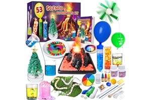 UNGLINGA 53 Experiments Science Kits for Kids Boys Girls, Birthday Gifts Ideas, Chemistry Physics Set S.T.E.M Learning Educational Toys