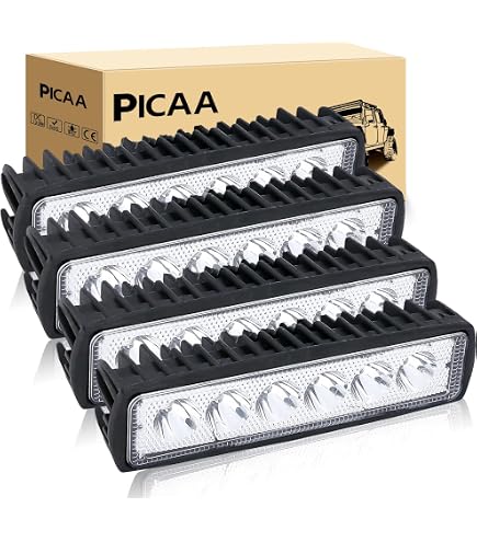 Justech 4x Lampe Stroboscopique 12LED IP68 Étanche 8 Modes – 12/24V Pour Voiture, Remorque, Camping-Car, Van