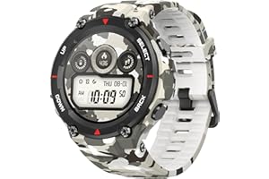 Amazfit T-Rex Montre connectée Homme 1,3" Montre intelligente Smartwatch Homme Montre Sport avec norme de qualité militaire, GPS, 14 Modes Sportifs