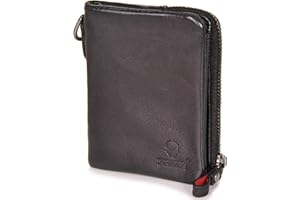 Damska portmonetka Slim Wallet Rio od Donbolso® I Portfel Mini Ladies ze skóry I 4 przegródki na karty i ochrona RFID BZW. Blocker I wiele kolorów, w tym czarny i brązowy I mały, piękny portfel damski