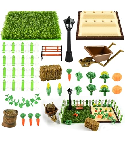 Miniatur Puppenhaus Gartengeräte – 4-teilig, Mop, Eimer, Wanne Mit Waschbrett & Toolbox, Für 1/12 Puppenhäuser
