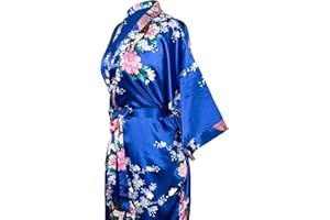CCcollections Long Kimono Robe for Women’s | Premium Peacock Long Bridesmaid Robe | Ideal for, Bridal Shower, Anniversary & Birthday Women’s Gift