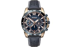 Sekonda Mens Solo 44mm Sport Chronograph Quartz Watch with Date Window 50m Water Resistant