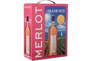 Grand Sud - Merlot Vin Rosé du Pays d'Oc, France - Bag in Box 3l (1 x 3 L)
