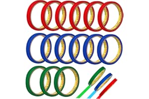 VICASKY Colored Tapes Decorate Sealer - 18 Pcs 12mm Poly Bag Sealing Tape Freezer Ice Food Bags Colorful Machine Roll for Home Shop Rolls Tapes DIY Moving Craft Supermarket Classroom