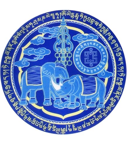 Sleutel hanger Blue Royal Elephant en Cosmic Rhino - Blauw Olifant en