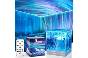 PIKOY Lampada Aurora Boreale, 18colori Proiettore Stelle Soffitto, Dimmerabile/Temporizzato Lampada Proiettore Soffitto, Telecomando Luce Notturna Bambini, Led Decorazioni Camera da Letto Proiettore Bambini