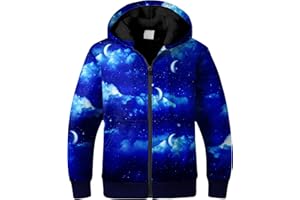 LLdress Sudadera con Capucha para niños Sudadera Capucha para niños Cremallera Chaqueta Polar Chaqueta Capucha cálida Sudadera Casual de Invierno Ourdoor Forro Polar Chaqueta Capucha Jersey