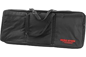 MUSIC STORE Keyboardtasche KC-03 II, 128x41x15cm, Schwarz, Leichtgewicht, Nylon, Reißverschluss, Zubehörfach, 20mm Polsterung
