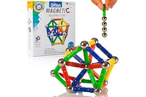 Gifton - Magnetic Building Blocks Toy Set - Gift for Boy Girl Men Women Kid Child Rainy Day Jigsaws - Christmas Stocking Filler For Boys Girls Xmas Toys Games Metal Construction Present