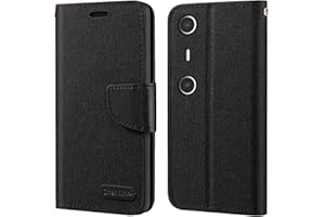 SHANTIME Oxford Fabric PU Leather Flip Wallet Case Compatible with Xreal Beam Pro AR, Durable Protective Cover with Card Slots and Magnetic Closure (Black)