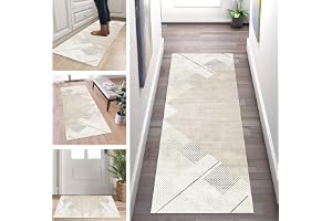 ZUZEKU Löpare, lång hall, halkfri matta, kök, beige, modern korridor, mattor, 90 x 250 cm, köksmatta, sovrum, matsal, polyest