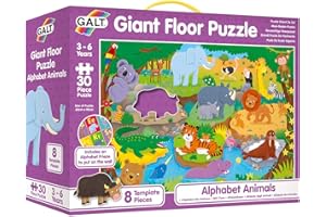 Galt Toys, Giant Floor Puzzle - Alphabet Animals, Floor Puzzles for Kids, Ages 3 Years Plus