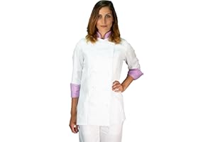 tessile astorino Ricamo Gratuito - Giacca Cuoco - Casacca Chef - Vari Colori - per Cucina e Ristorante - Uomo e Donna - Made in Italy