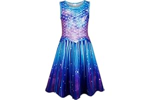Dancinova Girls Summer Dress Casual Party Sleeveless Dress Sundress