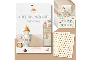 MINITALES Belohnungstafel Kinder Toilette - Belohnungssystem fürs Töpfchentraining mit Sticker - Potty Training Toilet ab 3 Jahre - Töpfchen Training - PIPI & Kacka Trocken Werden windelfrei