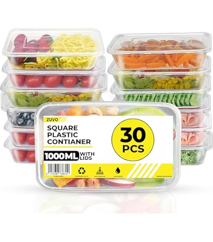 Plastic Food Containers With Lids - Disposable Takeaway Containers