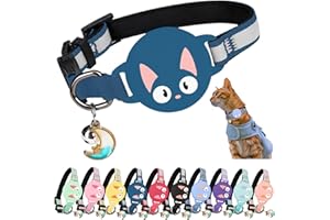 Kittytag Reflective Airtag Cat Collar With Air Tag Holder And Bell, Quick Release Cat Collar, Compatible With Airtag And Iphone, Safe, Adjustable, And Anti-choke Apple Airtag Holder (Navy Blue)