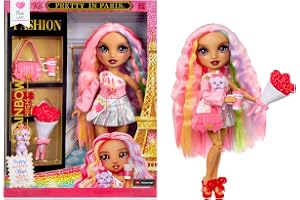 Rainbow High Pretty in Paris – Kia Hart – 28 cm lalka modowa w kolorze delikatnego różu z pieskiem, torebką i akcesoriami, ruchoma, kolekcjonerska, do zabawy, dla dzieci w wieku od 4 do 12+