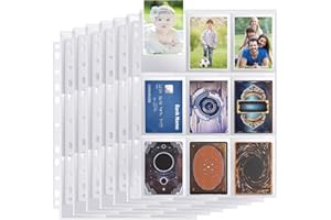 JAOMON Sammelkarten Hüllen,540 Pockets Transparent Sammelhülle Leere Karten Hüllen 30 Seiten Doppelseitiges Photocard Sleeves Sammelalbum Karten Folien Sammelkartenzubehör (Transparent)