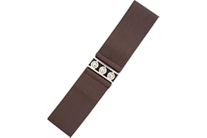 Ro Rox Cintura Larga Elasticizzata in Stile Retro Vintage 1950 Molti Colori - Taglie 40-60