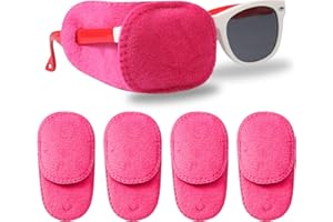 Hifot Parches Ojos niños 4 Piezas, Parches para Gafas niños Ojo vago Terapia Visual oclusión Ocular