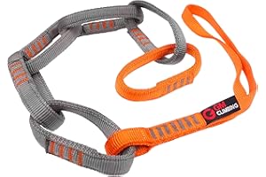 GM CLIMBING 23kN Nylon Safe Chain CE UIAA Certified 16mm Double Wrapped Sling for Personal Anchor Tether System Aid Climbing Hammock Suspension 97cm / 38in
