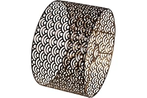 OSASY Abat-jour rond en métal vintage, noir doré, coupe creuse, forme de tambour, pour lampadaire, lampe suspendue, lampe de table, plafonnier