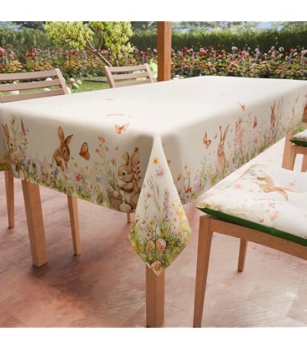 Tovaglia Rettangolare ABAKUHAUS 140x240 Cm - Motivo Cuore Con Vino Versato - Borgogna Bianco Rosa - Poliestere Antimacchia - 3