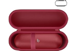 Aenllosi Twarde etui podróżne kompatybilne z Beats Pill - bezprzewodowy głośnik Bluetooth, przenośny organizer na głośniki Beats. (tylko etui) (kolor czerwony)