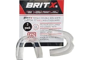 BRITX 2 Pack Sleep Well Gel Gum Shield Dental Clear Gel Mouth Guard Night Teeth Grinding Snoring Mouth Guard - 2pcs/Pack