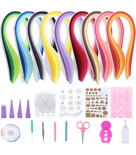 PATIKIL 240 Strisce Di Carta Per Quilling 3mm X 54cm - Grigio Chiaro Per Origami E Decorazioni Fai Da Te