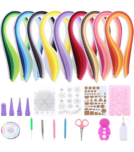 PATIKIL 240 Strisce Di Carta Per Quilling 3mm X 54cm - Grigio Chiaro Per Origami E Decorazioni Fai Da Te