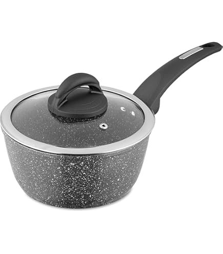 Russell Hobbs RH03258EU7 Verde Thermocollar 16 cm Casserole avec Couvercle - Revêtement Antiadhésif en Céramique, sans Pfas, Aluminium Recyclé, Pot de Cuisson à Induction, Indicateur de Température
