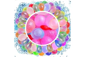 TOULIFLY Bombe a Eau Ballon, Ballon Eau Bombe à Eau,Ballons d'eau Color, 500 Pcs Bombe a Eau Ballon, Auto-scellantes sans Nœuds avec Remplissage Rapide, Jeux en Plein air pour Enfants et Adultes