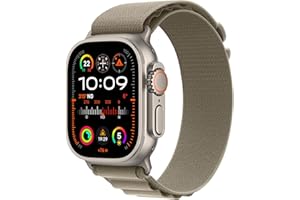 Apple Watch Ultra 2 [GPS + Cellular] Smartwatch con Caja de Titanio Resistente de 49 mm y Correa Loop Alpine Verde Oliva - Talla M. Monitor de entreno, GPS de Alta precisión, Neutro en Carbono