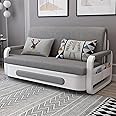 MASTON Pull-Out Foldable Sofa Bed Double-Seat Multi-Functional soft Sofa, Modern Style Living Room and Bedroom comfortable Sofa Bed Chair (1.28m)