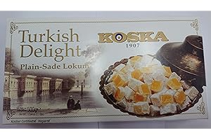 DORIMED Loukoums Nature extra 500g I Délice turc | Format cadeau | Confiserie traditionnelle | Vegan | Halal | Casher | bonbons mous Lokum | Sans Gluten
