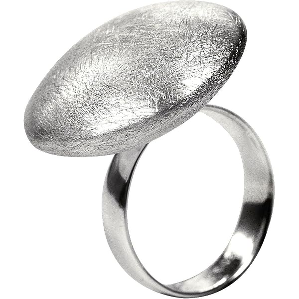 SILBERMOOS Damenring Herrenring 2in1 Spielring Drehring Massiv Glänzend Gehämmert Handgeschmiedet Sterling Silber 925, Größe:52