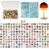 100 Agujas de Bandera del Pa&iacute;s, Alfileres para Marcar Mapas, Decorativas y Creativas, Fijaciones para Tarjetas, Chinchetas pa