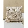 Furnistitchs Premium Decorative Throw Cushion Pillow Cover Boho Home Decor - Living Room Bedroom Couch Sofa Cushion Covers 16 inch x 16 inch (1, Big Hearts)
