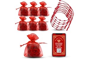 FASTRAY 6 uds-Pulsera de Hilo Rojo con Nudos-Ajustable entre 14 y 30cm-Amuleto Contra el Mal de Ojo y la Envidia-Da Suerte, Fortaleza y Protección-Hecha a Mano con Nylon de Calidad-Unisex-Regalo Original