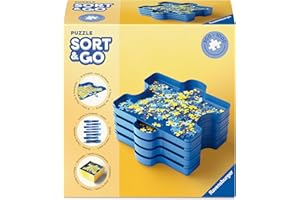 Ravensburger Puzzle Sort & Go 12001674-8 stapelbare Puzzle-Sortierschalen zum einfachen Sortieren und Aufbewahren von Puzzleteilen, Ideales Zubehör für Puzzler