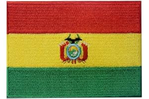EMBTAO Bandera de Bolivia Boliviano Parche Bordado de Aplicación con Plancha