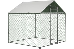 Thanaddo Hühnerstall Freilaufgehege Außengehege, Kleintiergehege für Hühner Ente Kaninchen (2 x 2)