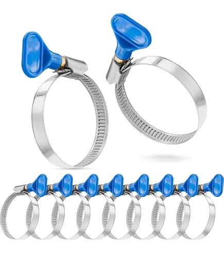 AZISHA Lot 30 Colliers De Serrage Acier Inox 304 - 10-70 Mm Multi-Usages Eau Gaz Piscine