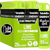 VITALDIN SPORT Hydro Energy Gel Electrolytes Lime - 24 x 55 ml | Hydrating Energy Gel with Electrolytes; Fast and Sustained E