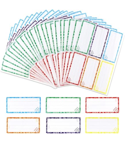 60 Kleurrijke Zelfklevende Etiketten 7,6x3,5 Cm – Ideaal Voor School, Kantoor, Boeken En Als Cadeau Voor Leraren